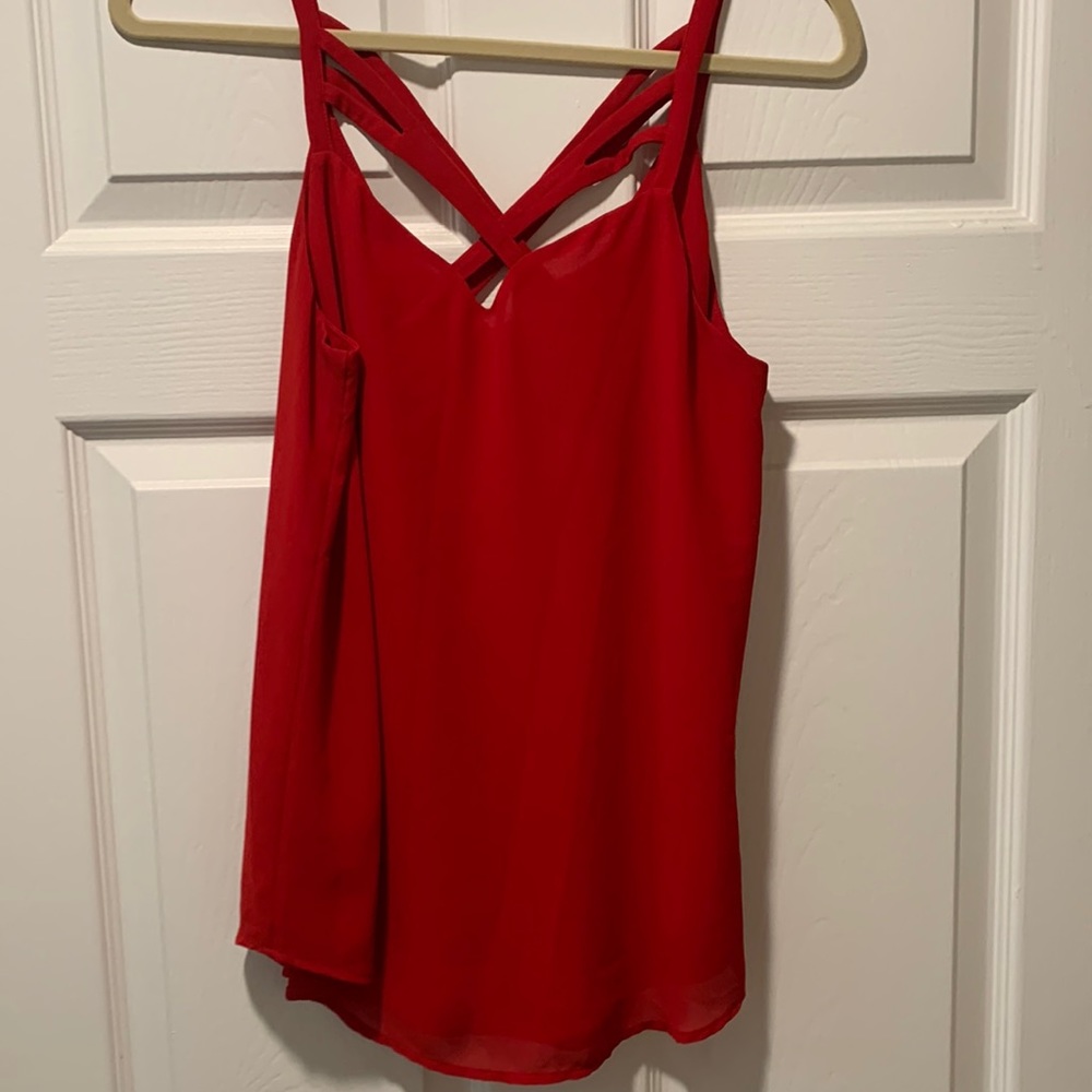 Red tank top